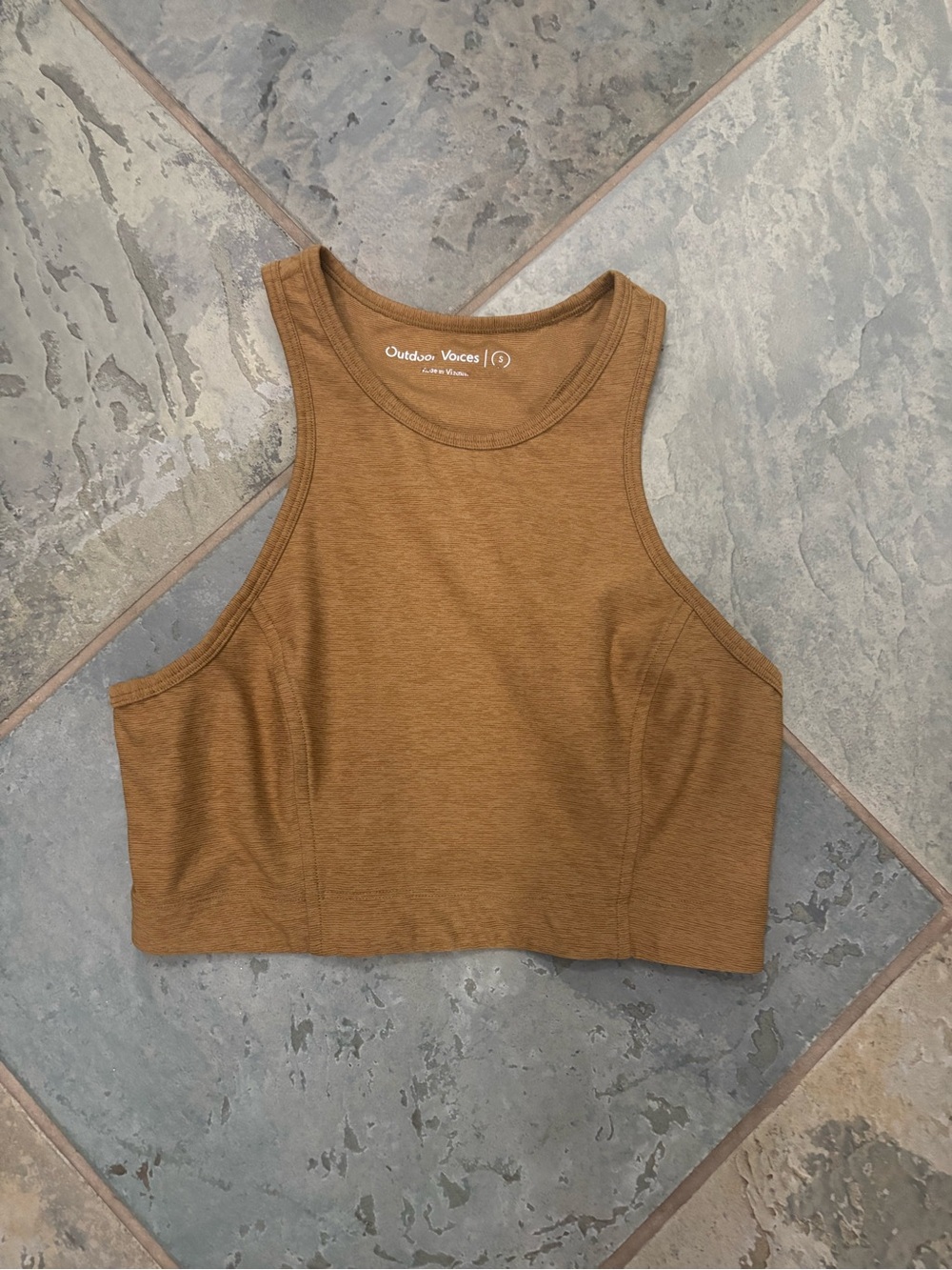 Outdoor Voices Cropped Tank in Gold